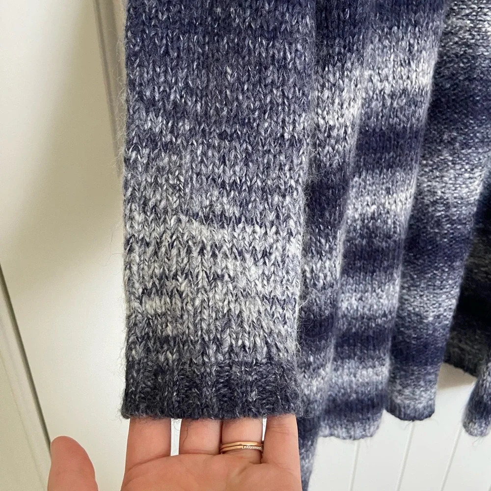 EUC | Sonoma women’s striped long thick knit open front cardigan — small - Picture 2 of 6